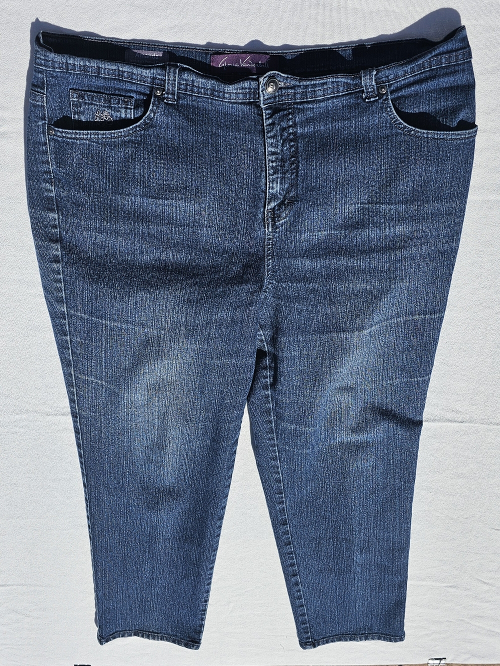 Gloria Vanderbilt Dark Blue Ankle Cropped Jeans